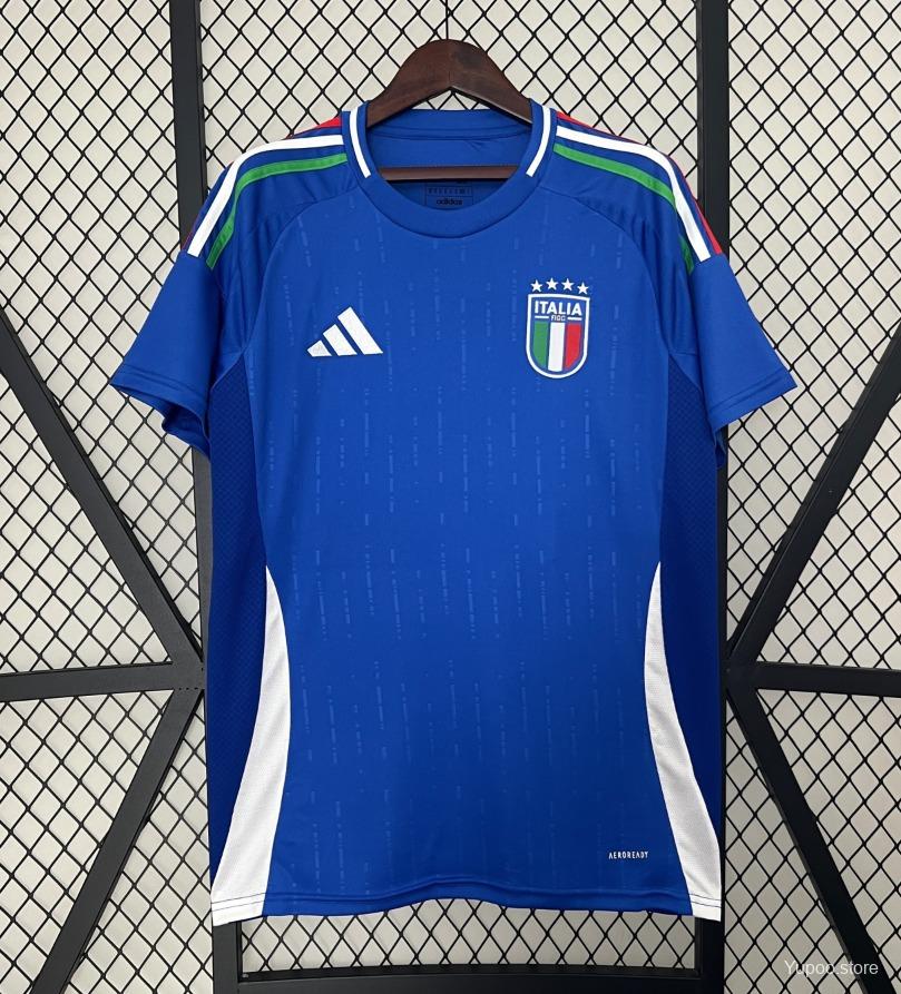 Camiseta de fútbol Italia 2024 LOCAL MANGA CORTA VERSION FAN